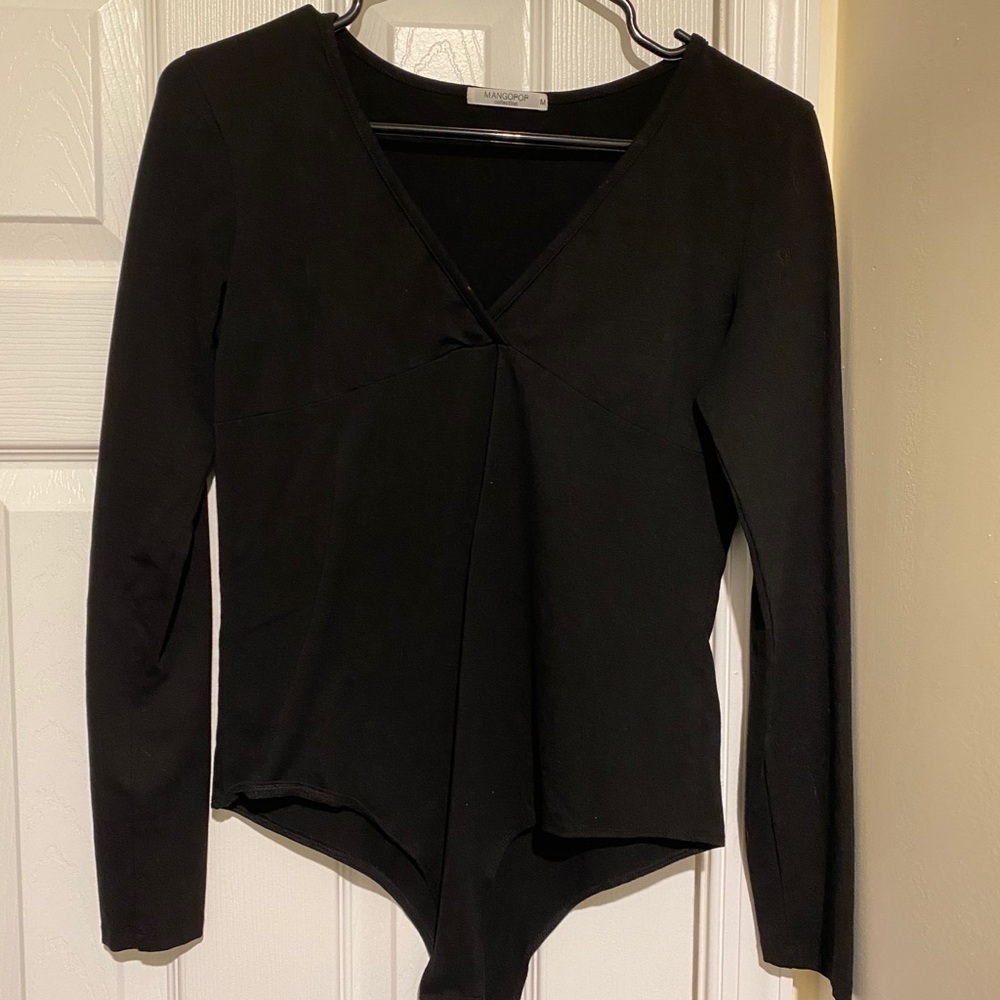 Black long sleeve bodysuit